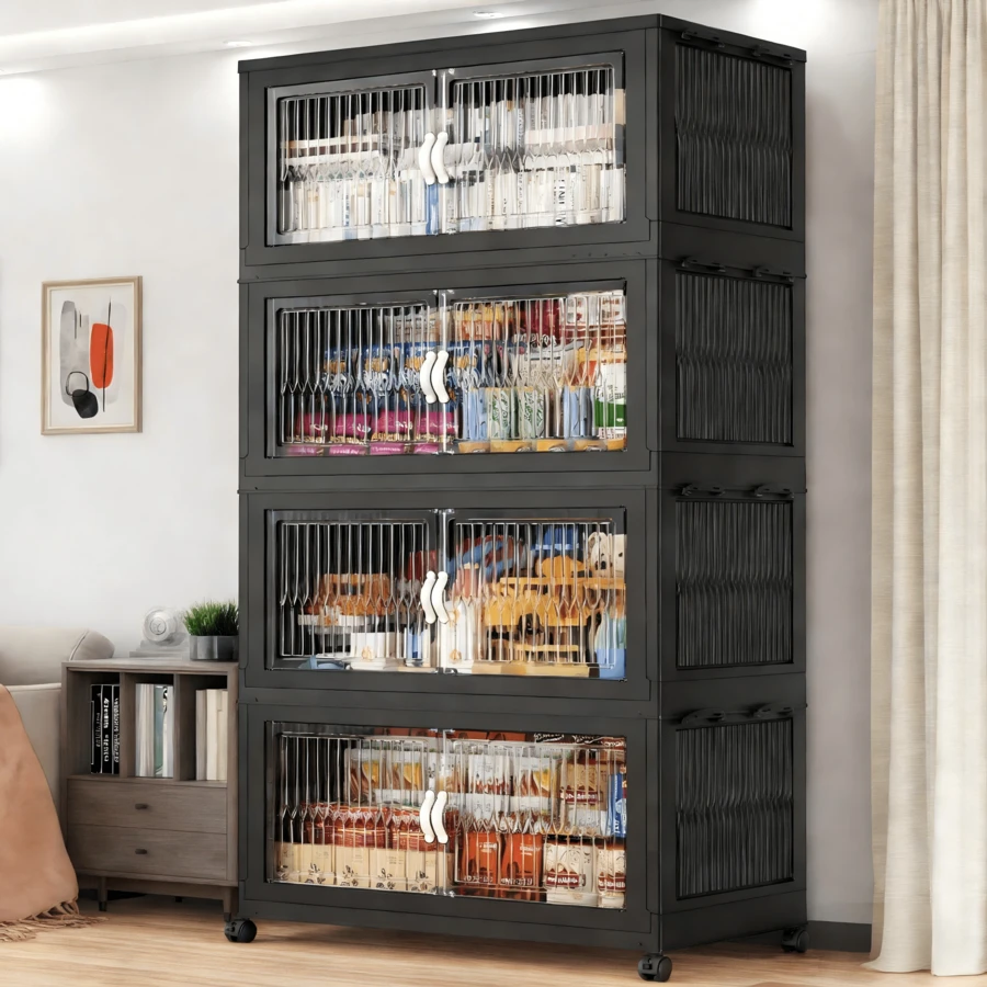 5layer Plastic Storage Bins, Foldable Storage Bins With LIDS And Wheels, Foldable Storage Boxes With Doors, Closet Storage And Storage Drawerscloset Organization And Storage,Dresser Organizer,Organizadores Para Habitación,Toy Storage Organizer,Closet Organizer,Clothes Organizer,Storage Organizer,Storage Cabinet,Organizadores Para Habitación,Clothes Storage,Kitchen Storage,Kitchen Organization And Storage,Storage Organizer For Bedroom,Cabinet Organizer,Room Organization,Under Bed Storage,Room Decor,Home Decor,Organization And Storage,Storage Organizer,Bathroom Storage,Home Organization And Storage,Home Organization And Storage,Pantry Organization And Storage, Foldable Stackable Lockers Outdoor Decor, - 5層 - 查看 1