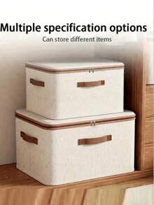 Foldable & Portable Storage Box, Dust-Proof Clothes & Quilt Organizer, Spring-Loaded Home Storage Container - Convenient & Space-Saving, Suitable For Bedding, Fabrics, Storing Clothes & Quilts For Dorm, Outdoor Yard, Back To School Season (May Have Slight Color Transfer Or Printing Due To Textile Materials, But Does Not Affect Usage) - Multicolor - View 3