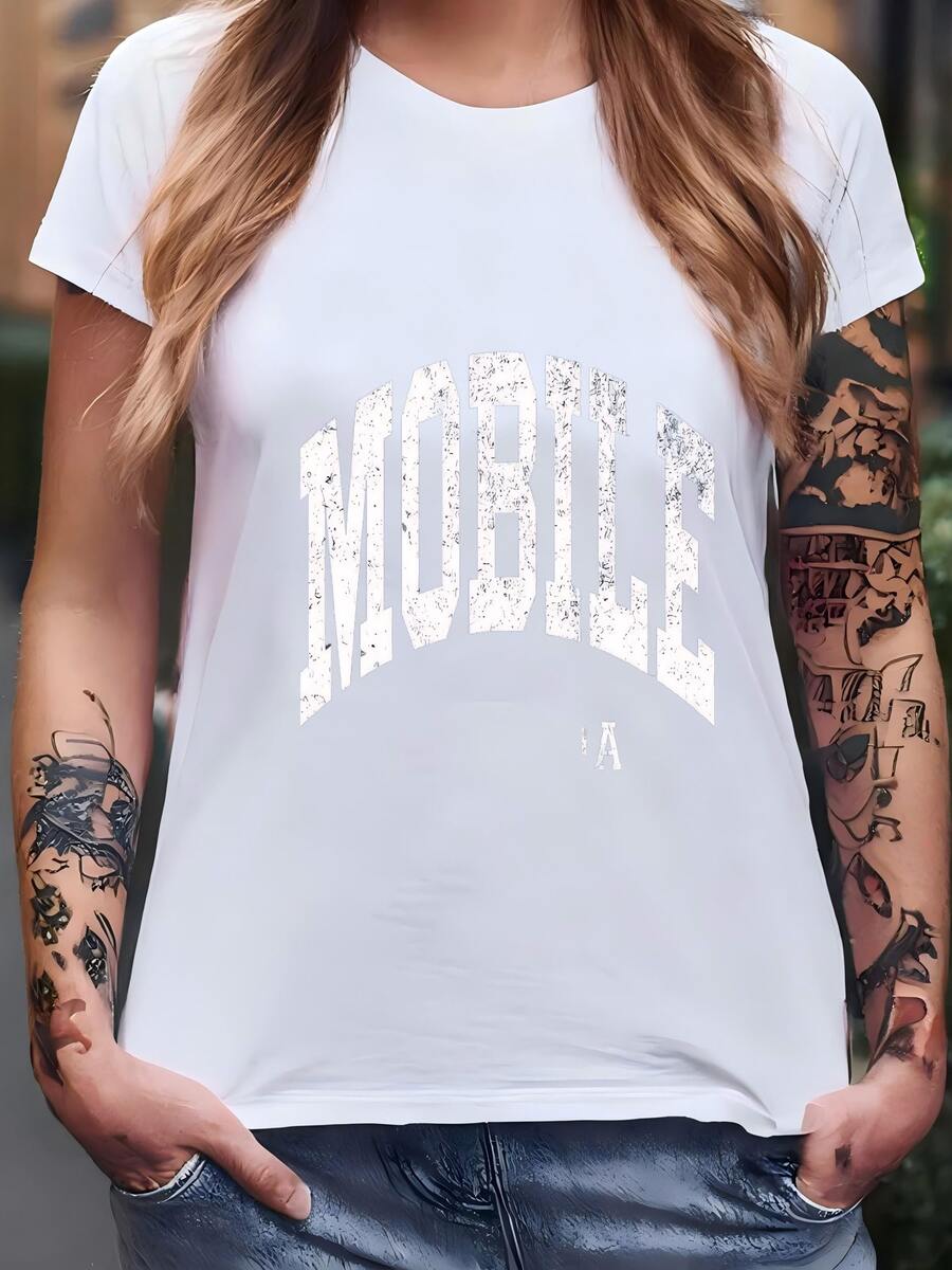 Sudadera Móvil, Suéter Vintage Angustiado, Sudadera De Ciudad Estilo Clásico De La Universidad, Ropa De Invierno Acogedora, Idea De Regalo De Recuerdo De Viaje Camiseta - Blanco - Ver 1