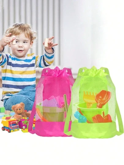 Mesh Backpack, Beach Bag, Toiletry Bag, Storage Bag, Travel Toiletry Bag, Kids Toy Storage Bag, Swimming Bag
