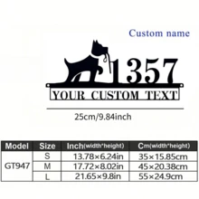 定制门牌号、狗屋号码牌、户外门牌号牌、定制门牌、金属门牌号牌、户外门牌号牌、定制门牌号、乔迁礼物、多种选择…… - 黑色 - 查看 18
