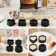 Silicone Flower Shaped Mold, Heart Silicone Mousse Mold, Artistic Chocolate Cake Mold - Multicolor - View 3