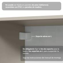 Mueble De Cocina Para Horno Madesa Nice 60cm con Pies CC - Beis - Ver 8