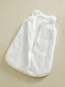 1件装 [Oeko-Tex认证] 婴儿白色超保暖舒适柔软睡袋，无袖设计，适合婴幼儿，四季皆宜 - 白色 - 查看 10