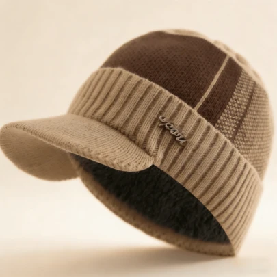 In Stock! Hot-Selling Korean Thick Warm Fleece Knit Hat - Fashionable & Casual, Windproof For Cycling. Perfect Gift For Him On Valentine's Day, Suitable For Daily Wear Or Outdoor Use. Wholesale Supply, Limited-Time Special Offer, Great Value! Must-Have Warm Winter Hat!