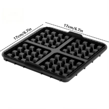 1 szt. kwadratowa forma do gofrów – blacha do pieczenia z powłoką nieprzywierającą, odpowiednia do większości frytkownic powietrznych, wielokrotnego użytku do gofrów, naleśników i jajek - Czarne - Zobacz 8