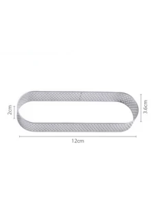 6 moldes de tartas de acero inoxidable, moldes ovalados perforados de 4.7 pulgadas para tartas francesas, perfectos para bodas y Navidad, moldes para hornear tartas - Multicolor - Ver 8