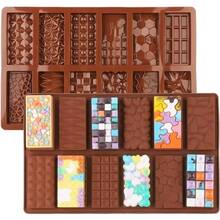 12-Cavity 3D Silicone Chocolate Bar Mold, Essential Baking Tool For Pastries, Candies, And Chocolate Crafting - Multicolor - View 7
