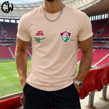 Fluminense T-Shirt With 2 Badges, Basic, Premium Release - Màu be - Xem 2