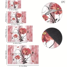 1件装花卉图案吸水餐具沥水垫，餐具沥水垫，咖啡机台面吸水垫，水槽排水垫，软水龙头吸水垫，水槽杯垫，家居装饰，厨房用品，浴室配件 - 彩色 - 查看 11