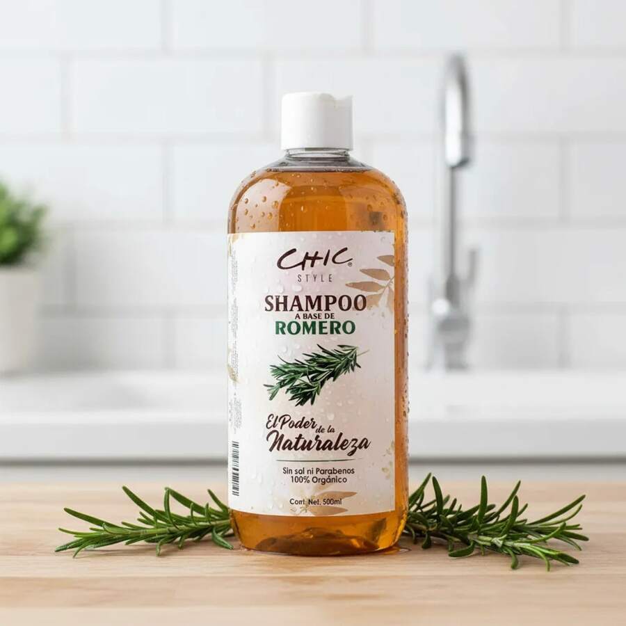100% Natural Rosemary Shampoo Without Parabens Or Salt 500ml - Apricot - View 1
