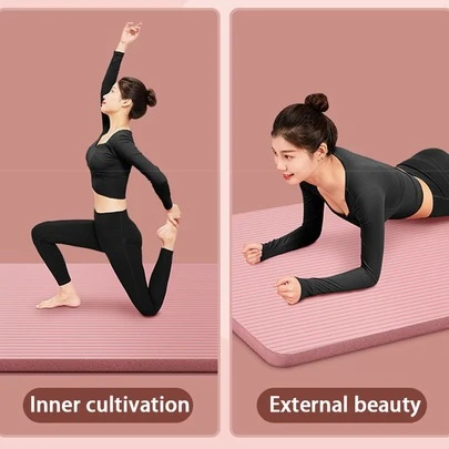 8mm NBR Yoga Anti Slip Thickened Style Beginners, Home Yoga Sports, Dance, Fitness Floor Equipment