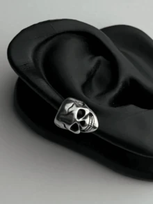 1个朋克骷髅耳夹，适合日常佩戴 - A - 查看 3