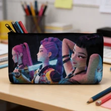 Sajaboysrumimiyazoey K-Pop Girl Group Canvas Pencil Case, Zipper Stationery Bag, Suitable For K-Pop Fans And Elementary/Middle School Students As Back-To-School Essential - Multicolor - View 4