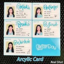 Ill-IT 卡、身份证、Glitterday 周边卡、Kpop 粉丝周边商品、元熙、Iroha、Moka、珉周卡、卡片、收藏卡、蓝白卡片、可收纳于卡套、生日礼物、派对礼品 - 彩色 - 查看 3