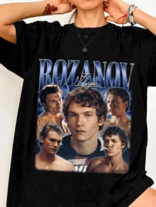 Plus Size Women's Vintage Hockey Hollanov Heated Rivalry Graphic Tee T-Shirt Casual Minimalist Pattern Round Neck Short Sleeve Loose Fit Plus Size T-Shirt, Suitable For Summer, Going Out - 6A - 查看 2