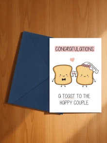 1pc Congratulations Wedding Card With Envelope, Small Business Supplies, Thank You Card, Birthday Gift, Card, Unique Item, Gift Card