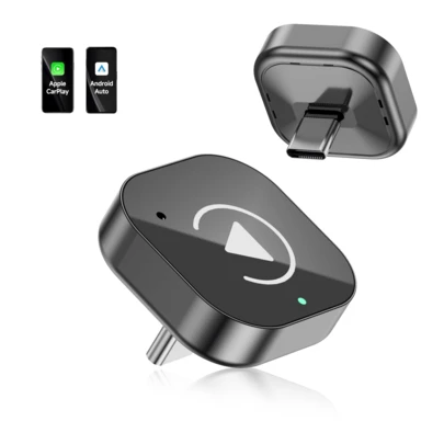 Spedal (Type-C) Dongle CarPlay 2 en 1, Adaptateur CarPlay sans fil USB C / Android Auto USB C pour convertir le filaire en sans fil, Plug & Play