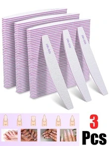 25/10/3Pcs Nail File, Professional Nail File, 100/180/240 Grit Double-Sided Graded Nail Buffers, Natural Nails, Nail Tech Supplies, Nail Tech Must Haves, Washable Reusable Emery Board - Grey - View 15