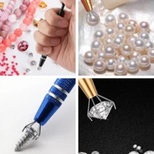 1pc Stainless Steel Jewelry Tweezer Gripper Tool With Strong Gripping Bead Grabber Portable Multi-Purpose Jewelry Bead Clamp - Multicolor - View 10