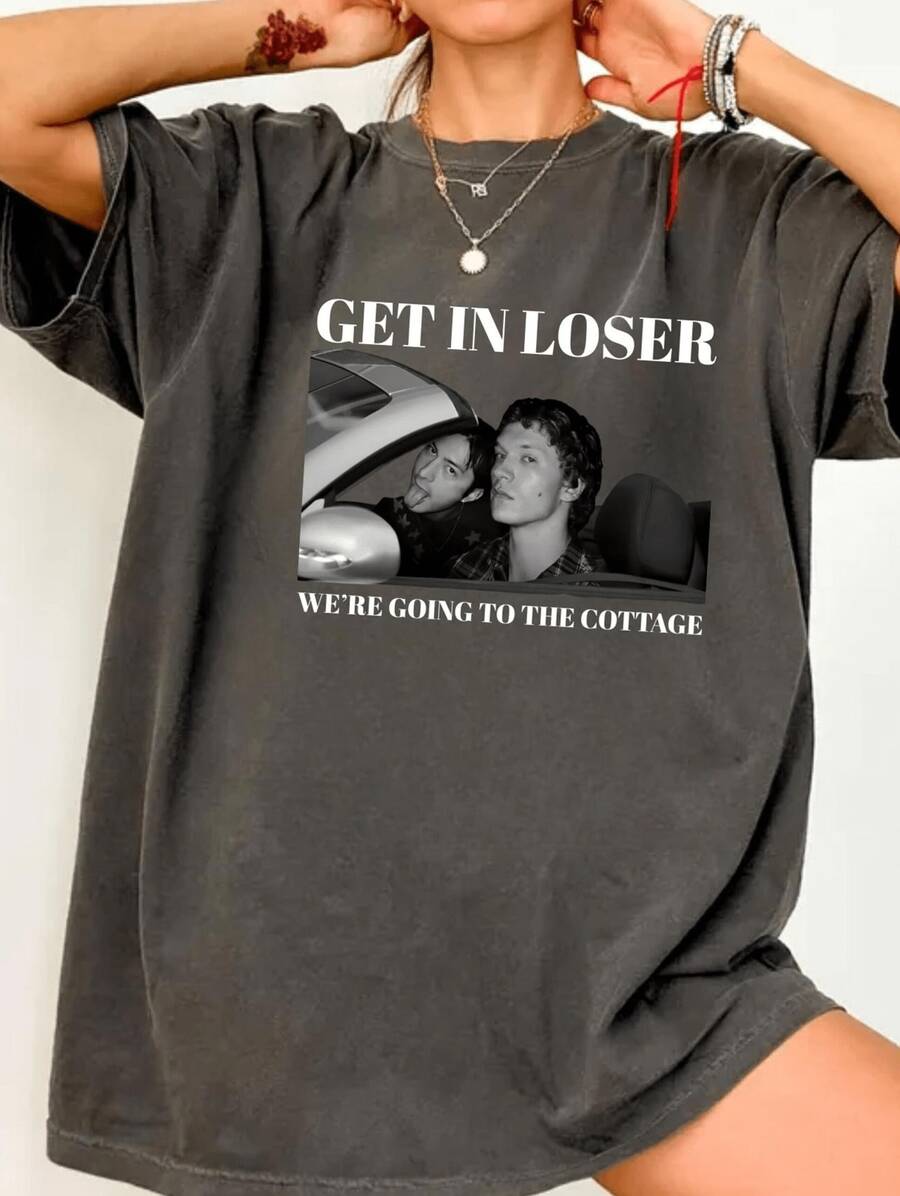 Plus Size Women's Vintage Hockey Hollanov Heated Rivalry Graphic Tee T-Shirt Casual Minimalist Pattern Round Neck Short Sleeve Loose Fit Plus Size T-Shirt, Suitable For Summer, Going Out - 11A - 查看 1