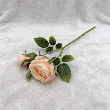 1pc/3pcs/6pcs Artificial Rose Flowers, Fake Double Flower Bouquet, Home Decor, Vase Decor, Wedding Bouquet, Wedding Backdrop Decor, Bedroom & Living Room Decor / Artificial Lifelike Rose Flowers, Suitable For All Seasons - Multicolor - View 25