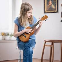 Monanito kit de ukelele soprano acústico de 23 pulgadas - Naranja Quemada - Ver 8