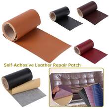 4.5ft Peel And Stick Leather Repair Tape, Self Adhesive PU Faux Leather Patch For Sofa, Couch, Car Seat, Furniture, Bags & Chairs, Waterproof Durable Leather Fix - Multicolor - View 2
