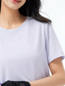 CAMEL CROWN 男士户外速干T恤，夏季轻薄透气吸湿排汗凉爽防晒圆领短袖T恤