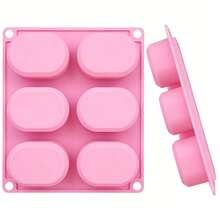 6-Cavity Oval Silicone Mold DIY Handmade Soap Candle Plaster Resin Mold Soap Mold Suitable For Handmade Soap, Candles, Plaster, Epoxy Resin And Other Creative Craft Products - A - View 8