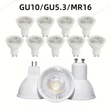 1/6/12 GU10 LED Light Bulbs 7W, 3000K~600K, AC220V - 240V, Standard GU10 LED Light Bulb, Perfect For Home Lighting Bulb, Chandelier And Office - White - View 4