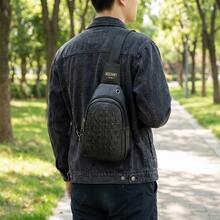 2026 New Business Crocodile Pattern Crossbody Bag, Multi-Compartment Large Capacity Shoulder Bag, PU Material, Multifunctional Waist Bag, Retro-Style Crossbody Bag, Unisex, Suitable For Daily Outings And Business Meetings, Sturdy And Durable, High-Quality Texture - 棕色 - 查看 6