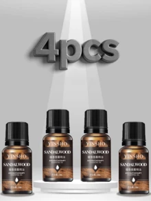 4 piezas de 10ml de aceites esenciales, aptos para difusor y uso doméstico, de larga duración y resistentes, fabricados en China, veganos, aplicables para velas, jabones y aromaterapia - 4p - Ver 4