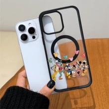 Disney.‌ What Mickey Mouse Patterned Phone Case Featuring Cheerful Characters With Balloons. Compatible With IPhone 17, 16, 15, 14, 13, 12, And 11 Pro Models, Featuring Shockproof Protection. A Perfect Gift Idea For Family, Friends, Birthdays, Or Any Festive Occasion. - Black - View 4