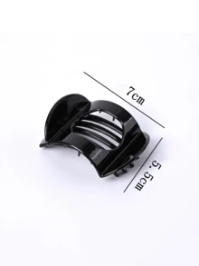 3个透明豹纹弧形发夹，简约后脑勺鸭嘴式半扎发夹，适合日常佩戴 - 彩色 - 查看 12