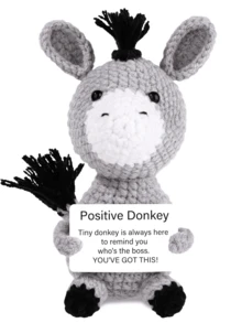 One Handmade Crocheted Desktop Decorative Piece, A Cute Donkey Doll, Perfect As A Birthday Gift For Best Friends, Girlfriends, Or As A Small Gift For Female Friendship. Also Suitable As A Handmade Knitted Keychain For Mothers, Grandmothers, Men, Girls, Colleagues, Family, Or Sisters. A Creative Party Doll For Christmas, Valentine's Day, Thanksgiving, Or As A Bedroom Decoration. - Multicolor - View 3