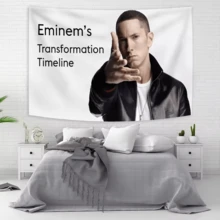 American Rap God Hip Pop Music Flag Eminems Tapestries Wall Hanging Meme Tapestry Art Aesthetic Room Decor Bedroom Decoration (1) - 主圖顏色 - 查看 1