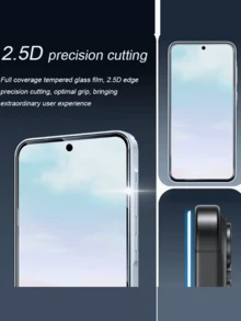 3 片装高清钢化玻璃屏幕保护膜，适用于三星 Galaxy 手机，适合生日/复活节/圣诞节/送给家人/朋友/男孩/女孩。 - 無色 - 查看 6