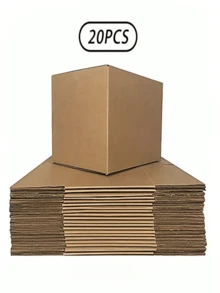 20 个棕色瓦楞纸盒，尺寸分别为 13x8.5x7.5 厘米和 17.5x11x9 厘米，适用于运输邮寄、小型企业包装、情人节礼品盒及日常配送。 - 棕色 - 查看 1