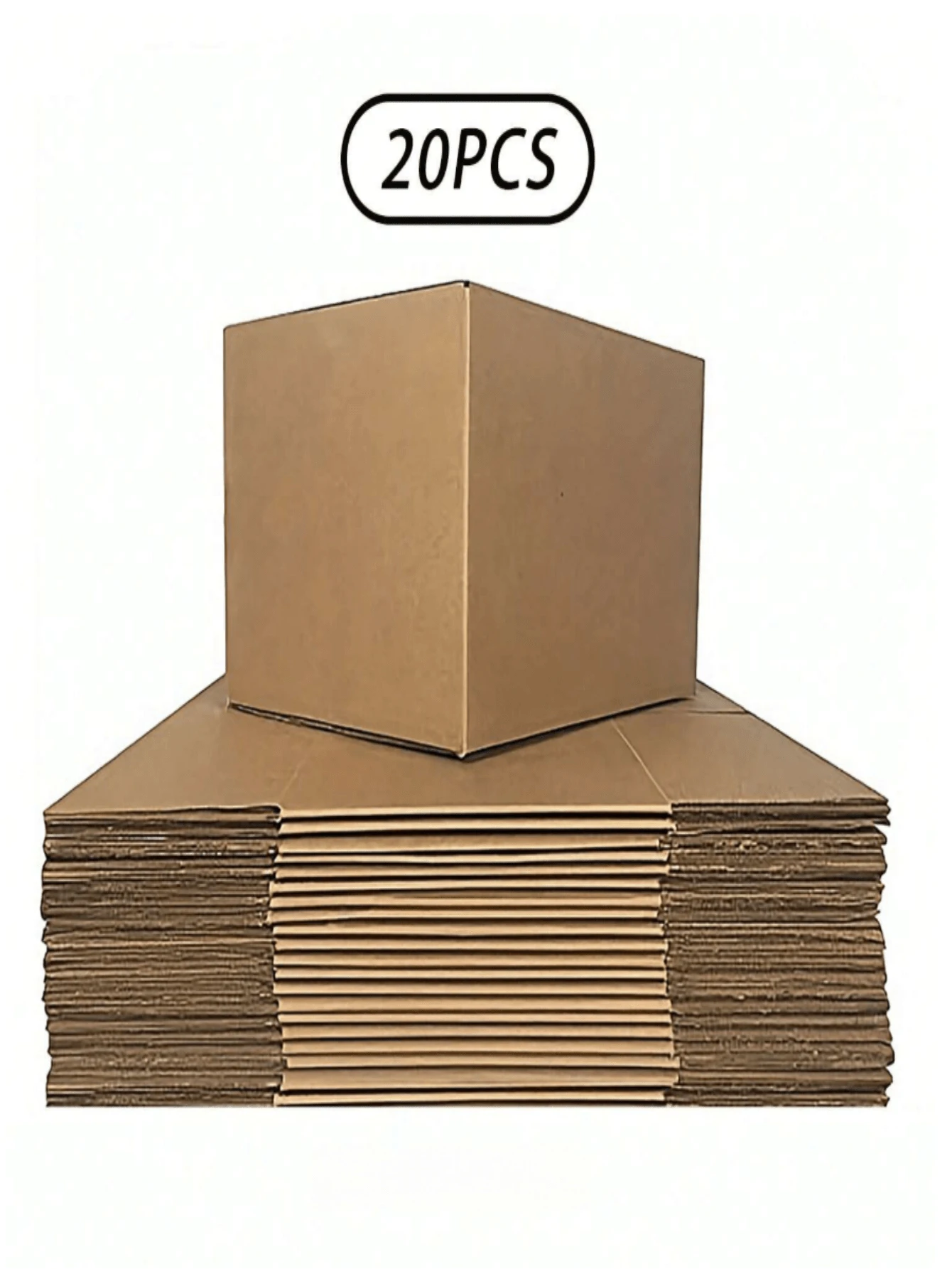 20 个棕色瓦楞纸盒,尺寸分别为 13x8.5x7.5 厘米和 17.5x11x9 厘米,适用于运输邮寄、小型企业包装、情人节礼品盒及日常配送。 - 棕色 - 查看 1