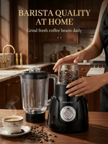 SOKANY SK-185 Multi-Function Mixer 2-In-1 Food Processor, Equipped With 500W High Power, 1500ML Large Capacity, Equipped With Coffee/Spice Grinder, Stainless Steel Blade, Multi-Function For Minced Meat And Vegetable Juice, Grinding Beans, Convenient And Practical Family Kitchen Use, Processing Various Ingredients, Is The Perfect Gift For Valentine's Day, Thanksgiving, Christmas And Other Festivals