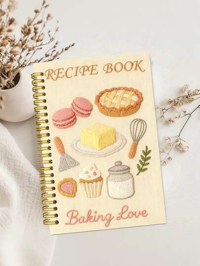 A5 Spiral Bound Recipe Book - An Elegant Kitchen Journal With Cooking Tool Icons And Recipe Note Sections. 120 Blank Pages, Rounded Corners And Durable Binding, Suitable For Homemakers And Professional Chefs. Sturdy Paper, Meal Planning, Baking Diary, This Fashionable Kitchen Notebook With Premium Inner Pages Is A Must-Have For Culinary Students. (The Cover Is 2D, Not 3D.)