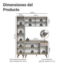 Cocina Integral Completa Modular Madesa Nice 160cm Crema - Beis - Ver 3