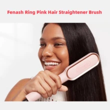 FENASH Ring Pink Hair Straightener Brush – Hair Straightening Iron With Built-In Comb, 20s Fast Heating & 5 Temp Settings & Anti-Scald, Perfect For Professional Salon At Home TYMOO - 查看 7