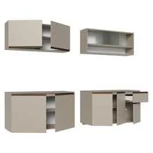 Cocina Integral Completa Modular Madesa Nice 240cm Crema 05 - Beis - Ver 10