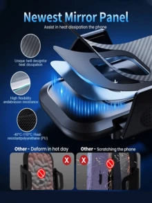 360°旋转碳纤维车载手机支架 - 多角度可调汽车仪表盘手机支架，通用型车载手机支架 - A - 查看 6