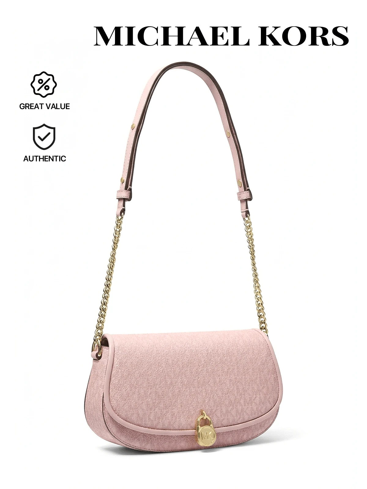 Michael Kors 女士时尚斜挎包，日常百搭 - 粉狀腮紅 - 查看 1