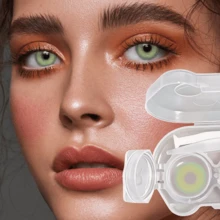 5 Pairs Of Colored Contact Lenses, Including A Contact Lens Case And Wearing Tools, Offer A Variety Of Color Options. They Can Be Used For About Half A Year And Are Suitable For Makeup On The Eyes, Changing Styles, Role-Playing, Festive Event Dressing, Halloween Costumes, And Cosplay, Etc. - Bộ hộp màu vàng xanh - Xem 2