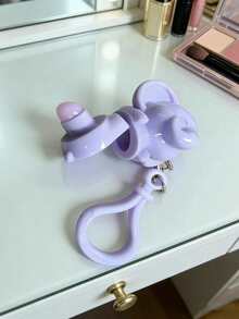 Mini Silicone Lip Brush, Cute Elephant Design, Small Size With Cap, Lip Gloss Brush For Blending, Portable & Convenient Makeup Brush Tool