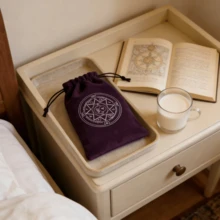 1Pcs 2 Styles Black Tarot Storage Bag Velvet Drawstring Packing Pouches Pentagram Moon Phase Gift Bag For Tarot Dice Card Jewelry Crystal Fortune Telling Card Pouch Halloween - 1件隨機 - 查看 10